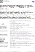 Cover page: Developing a National-Scale Exposure Index for Combined Environmental Hazards and Social Stressors and Applications to the Environmental Influences on Child Health Outcomes (ECHO) Cohort