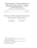 Cover page: Patterns of Pass-through of Commodity Price Shocks to Retail Prices