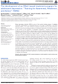 Cover page: The development of an RDoC-based treatment program for adolescent depression: “Training for Awareness, Resilience, and Action” (TARA)