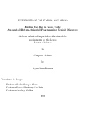 Cover page: Finding the bad in good code : automated return-oriented programming exploit discovery