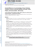 Cover page: Gender Differences in Lay Knowledge of Type 2 Diabetes Symptoms Among Community-dwelling Caucasian, Latino, Filipino, and Korean Adults - DiLH Survey