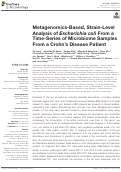 Cover page: Metagenomics-Based, Strain-Level Analysis of <i>Escherichia coli</i> From a Time-Series of Microbiome Samples From a Crohn's Disease Patient.