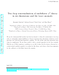 Cover page: Two-loop renormalization of multiflavor ϕ3 theory in six dimensions and the trace anomaly