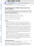 Cover page: The Relationship Between Childhood Trauma and Poor Sleep Health in Adulthood.