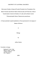 Cover page: Microscopic studies in nascent frustule formation from protoplasts of the marine pennate apochlorotic diatom Nitzschia alba and production of novel transformation vectors for studies in N. alba and the marine centric photoautotrophic diatom Thalassiosira pseudonana