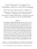 Cover page: Inverse kinematics for optimal tool orientation control in 5-axis CNC machining