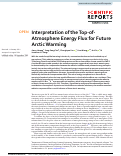 Cover page: Interpretation of the Top-of-Atmosphere Energy Flux for Future Arctic Warming.