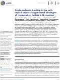 Cover page: Single-molecule tracking in live cells reveals distinct target-search strategies of transcription factors in the nucleus