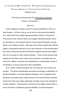 Cover page: In the Child's Best Interests? Rethinking Consideration of Physical Disability in Child Custody Disputes