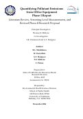 Cover page: Quantifying Pollutant Emissions from Office Equipment Phase I Report