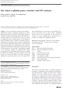 Cover page: The wheat ω-gliadin genes: structure and EST analysis