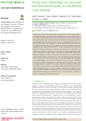 Cover page: Strong social relationships are associated with decreased longevity in a facultatively social mammal