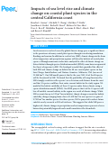 Cover page: Impacts of sea level rise and climate change on coastal plant species in the central California coast