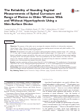 Cover page: The Reliability of Standing Sagittal Measurements of Spinal Curvature and Range of Motion in Older Women With and Without Hyperkyphosis Using a Skin-Surface Device