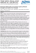 Cover page: Estimated infant intake of persistent organic pollutants through breast milk in New Zealand.