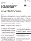 Cover page: A Modification to the Brand Transfer for Claw Hand: The Four-Tailed Extensor Carpi Radialis Brevis to Lateral Band Transfer.