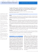 Cover page: Updated Prognostic Model for Predicting Overall Survival in First-Line Chemotherapy for Patients With Metastatic Castration-Resistant Prostate Cancer