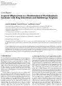 Cover page: Acquired Elliptocytosis as a Manifestation of Myelodysplastic Syndrome with Ring Sideroblasts and Multilineage Dysplasia