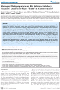 Cover page: Managed Metapopulations: Do Salmon Hatchery ‘Sources’ Lead to In-River ‘Sinks’ in Conservation?