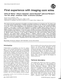 Cover page: First experience with imaging core wires.