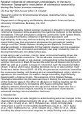 Cover page: Relative influence of precession and obliquity in the early Holocene: Topographic modulation of subtropical seasonality during the Asian summer monsoon