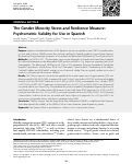 Cover page: The Gender Minority Stress and Resilience Measure: Psychometric Validity for Use in Spanish