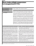 Cover page: Photo-induced high-temperature ferromagnetism in YTiO3.