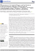 Cover page: Quantitative Assessment of Immunohistochemical and Autoradiographic Images: Tau and beta-Amyloid in Postmortem Human Alzheimer's Disease Brain