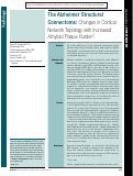 Cover page: The Alzheimer Structural Connectome: Changes in Cortical Network Topology with Increased Amyloid Plaque Burden