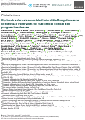 Cover page: Systemic sclerosis associated interstitial lung disease: a conceptual framework for subclinical, clinical and progressive disease.