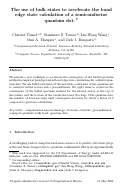 Cover page: The use of bulk states to accelerate the band edge state calculation of a semiconductor 
quantum dot