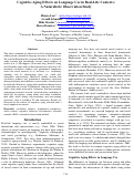 Cover page: Cognitive Aging Effects on Language Use in Real-Life Contexts:
A Naturalistic Observation Stu