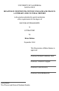 Cover page: Disaster in Nineteenth-Century England and France: A Literary and Cultural History