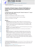 Cover page: Evaluation of dyadic changes of parent‐child weight loss patterns during a family‐based behavioral treatment for obesity