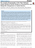 Cover page: The Complex Biogeography of the Plant Pathogen Xylella fastidiosa: Genetic Evidence of Introductions and Subspecific Introgression in Central America