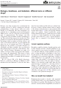 Cover page: Biologics, biosilimars, and biobetters: different terms or different drugs?