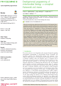 Cover page: Developmental programming of mitochondrial biology: a conceptual framework and review