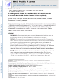 Cover page: Postdiagnostic Statin Use and the Risk of Lethal Prostate Cancer in the Health Professionals Follow-up Study