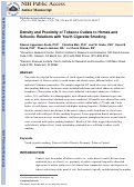 Cover page: Density and Proximity of Tobacco Outlets to Homes and Schools: Relations with Youth Cigarette Smoking