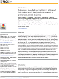 Cover page: Sebaceous gland abnormalities in fatty acyl CoA reductase 2 (Far2) null mice result in primary cicatricial alopecia