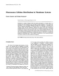 Cover page: Fluorescence lifetime distributions in membrane systems