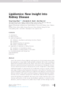 Cover page: Chapter Six Lipidomics New Insight Into Kidney Disease