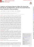 Cover page: Cadmium and Selenate Exposure Affects the Honey Bee Microbiome and Metabolome, and Bee-Associated Bacteria Show Potential for Bioaccumulation