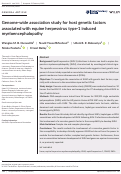 Cover page: Genome‐wide association study for host genetic factors associated with equine herpesvirus type‐1 induced myeloencephalopathy