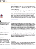 Cover page: Maternal and Fetal Pharmacokinetics of Oral Radiolabeled and Authentic Bisphenol A in the Rhesus Monkey