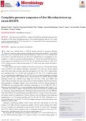 Cover page: Complete genome sequence of the Microbacterium sp. strain BDGP8.