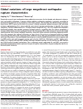 Cover page: Global variations of large megathrust earthquake rupture characteristics