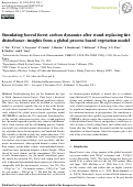 Cover page: Simulating boreal forest carbon dynamics after stand-replacing fire disturbance: insights from a global process-based vegetation model