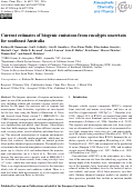 Cover page: Current estimates of biogenic emissions from eucalypts uncertain for southeast Australia