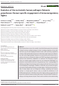 Cover page: Evolution of the exclusively human pathogen Neisseria gonorrhoeae: Human‐specific engagement of immunoregulatory Siglecs